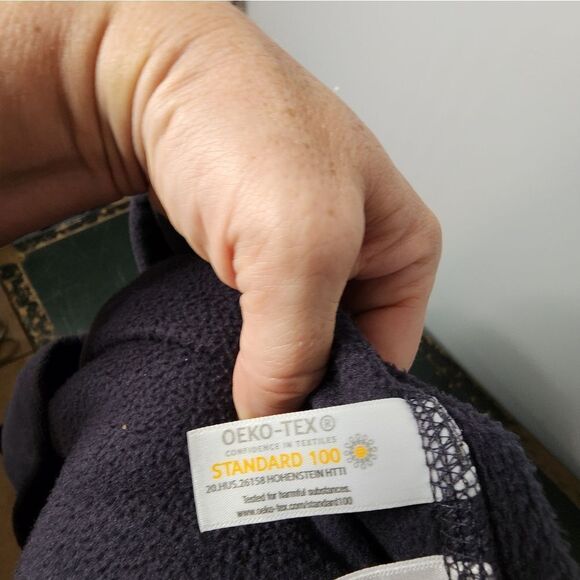 Lands End Vest Mens XL Black Full Zip Casual Mock Neck Casual Golf Soft Fleece - Picture 7 of 8